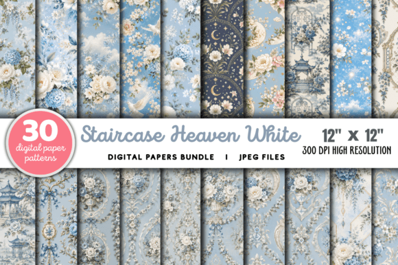 Download Staircase Heaven White Flowers Sky PNG - White Collection