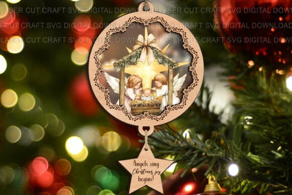 Download Nativity Christmas Frame Svg for Acrylic - Christmas Collection
