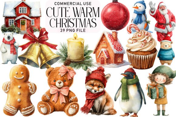 Download Cute Warm Christmas Clipart - Christmas Collection