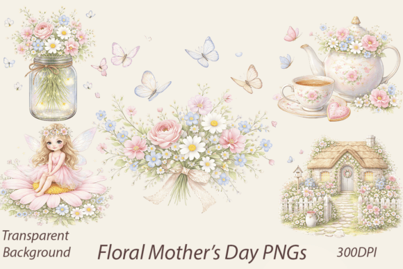 Download Whimsical Floral Clipart Bundle - Clipart bundle Collection