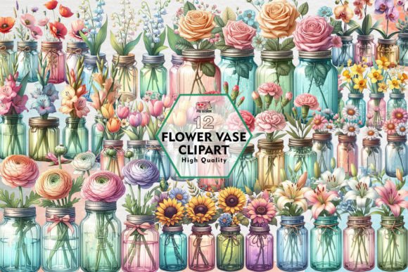 Download Flower Vase Clipart PNG Graphics - Graphic Collection