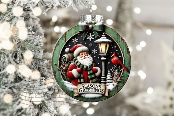 Download 3D Santa Round Christmas Sublimation Png - Christmas Collection