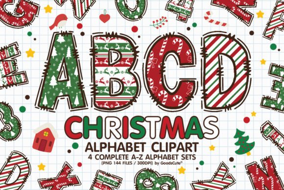 Download Christmas Alphabet Letters Sublimation - Christmas Collection