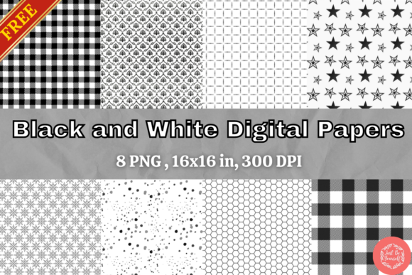 Download FREE Black and White Patterns Pack - White Collection