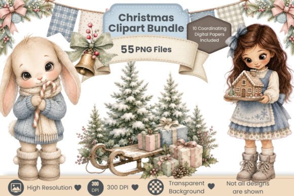 Download Winter Girls Clipart Bundle - Clipart bundle Collection