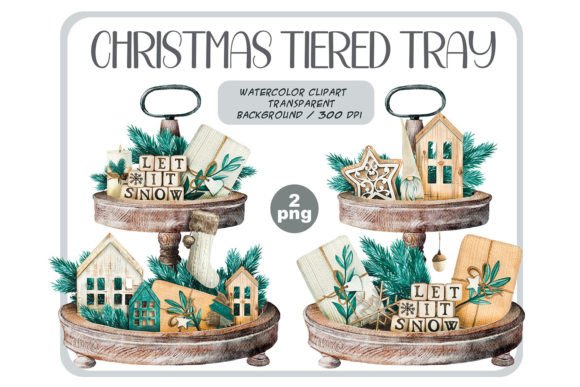 Download Scandinavian Christmas Tiered Tray Png - Christmas Collection