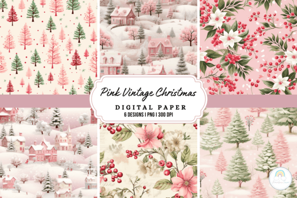 Download Vintage Pink Christmas Background - Christmas Collection