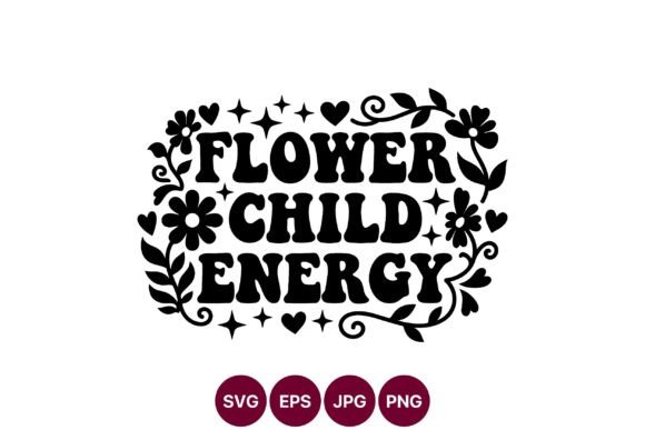 Download Flower Child Energy Black White - White Collection