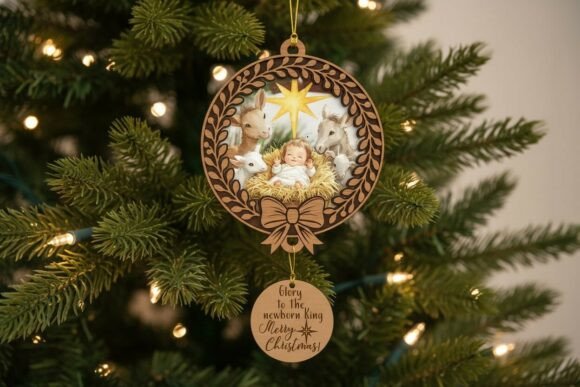 Download Nativity Christmas Frame Svg for Acrylic - Christmas Collection