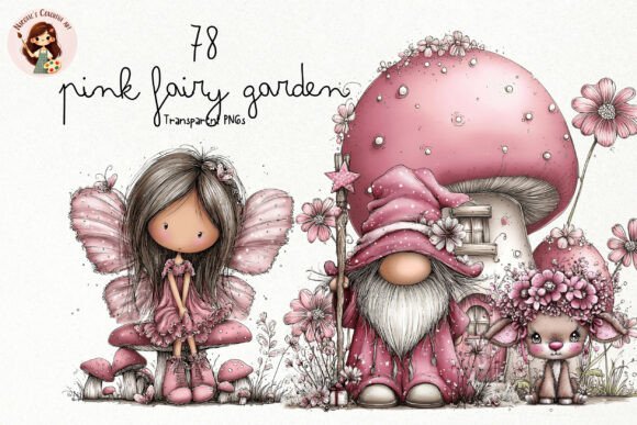 Download Pink Fairy Garden PNG Clipart Bundle - Clipart bundle Collection