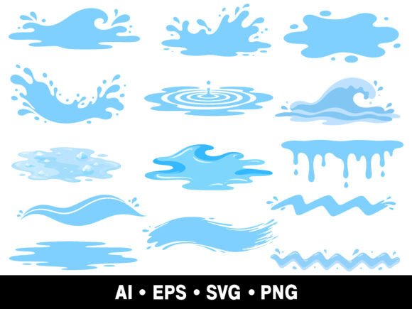 Download Water Splash SVG PNG Clipart Bundle - Clipart bundle Collection