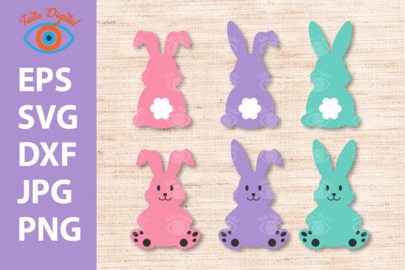 Download Cute Easter Rabbit Silhouette Cut File - Silhouette cut file Collection