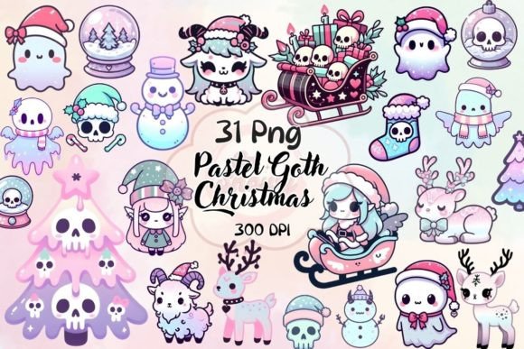 Download Kawaii Cute Pastel Goth Christmas Bundle - Christmas Collection