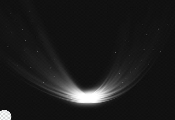 Download White Glowing Curve Light Flares - White Collection