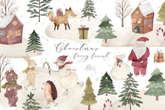 Download Christmas Fairy Forest Watercolor - Christmas Collection