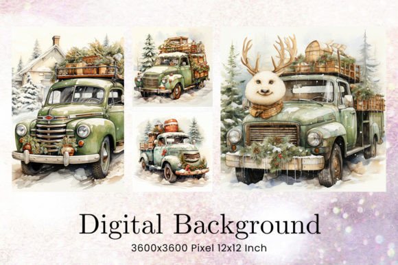 Download Snowman Classic Car Christmas Background - Christmas Collection