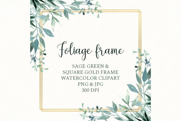 Download Greenery Gold Frame Leaves Square Border - Leaves Collection