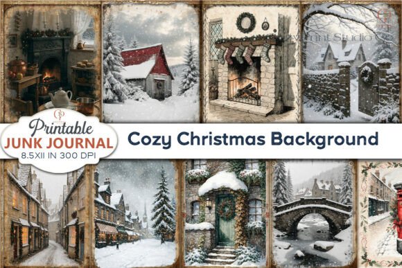 Download Cozy Christmas Background Junk Journal - Christmas Collection