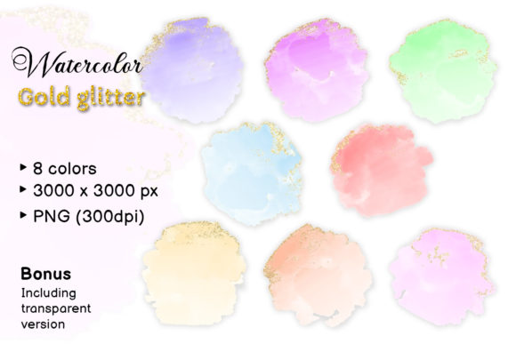 Download Watercolor Gold Glitter Splash Graphics - Graphic Collection