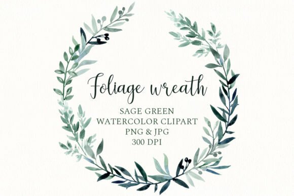 Download Greenery Wreath Watercolor Circle Leaves - Leaves Collection