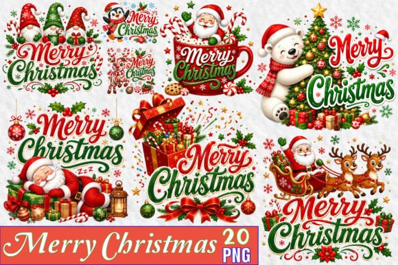 Download Merry Christmas Sublimation Png Bundle - Christmas Collection
