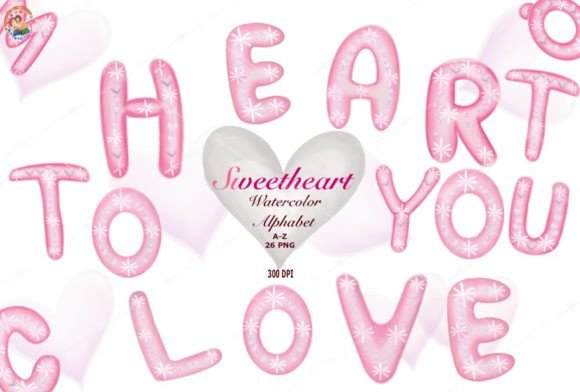 Download Valentines Alphabet Graphic,Pink Font - Graphic Collection
