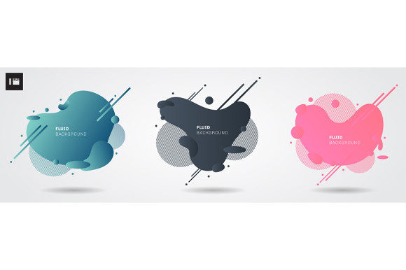 Download Set Liquid Shape Modern Graphic Elements - Graphic Collection