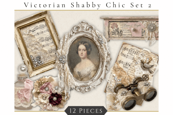 Download Vintage Lace Ephemera Graphics Set 2 - Graphic Collection