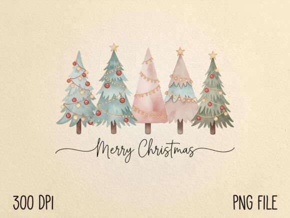 Download Merry Christmas Trees Sublimation PNG - Christmas Collection