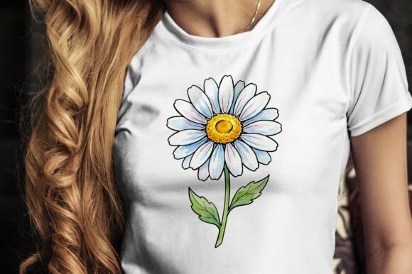 Download Single White Daisy Flower Design - White Collection