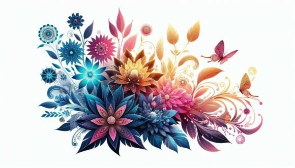 Download Digital Modern Flowers - Premium Resources