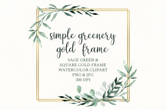 Download Leaves Gold Frame, Floral Square Border - Leaves Collection