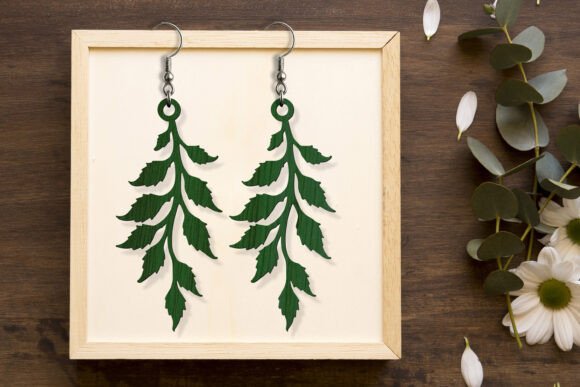 Download Laser Cut Flowers Leaves Earring SVG - Leaves Collection