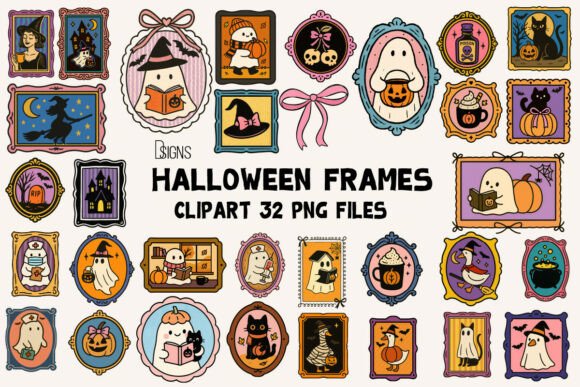 Download Halloween Cute Frame Clipart Bundle Png - Clipart bundle Collection