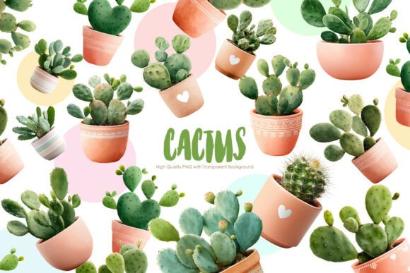 Download Cactus Clipart Bundle | PNG Plants - Clipart bundle Collection